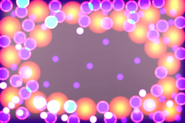 Feestelijke Achtergrond Een Paarse Achtergrond Veelkleurige Glanzende Wazige Lichten — Stockfoto