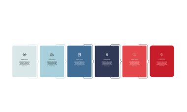 Bilgisel. Simgeli ve 6 basamaklı bilgi ögesi. İşlem şeması, sunumlar, iş akışı düzeni, afiş, akış şeması, bilgi grafiği için kullanılabilir.