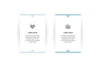 Bilgisel. Simgeli bilgi ögesi ve 2 sayı seçeneği veya adımı. İşlem şeması, sunumlar, iş akışı düzeni, afiş, akış şeması, bilgi grafiği için kullanılabilir.