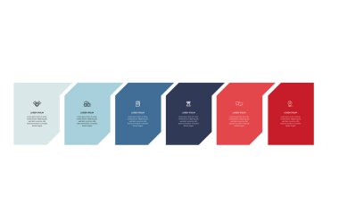 Bilgisel. Simgeli ve 6 basamaklı bilgi ögesi. İşlem şeması, sunumlar, iş akışı düzeni, afiş, akış şeması, bilgi grafiği için kullanılabilir.