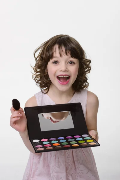 Boldog kis hercegnő palettán — Stock Fotó