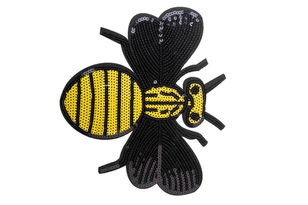 Bee flitter patch izolált fehér alapon — Stock Fotó