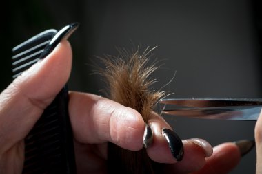 kumral makasla kesme Kuaför