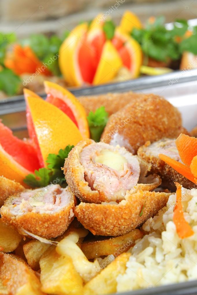 Catering tray with various meats Stock Photo by ©tcsaba 124802366