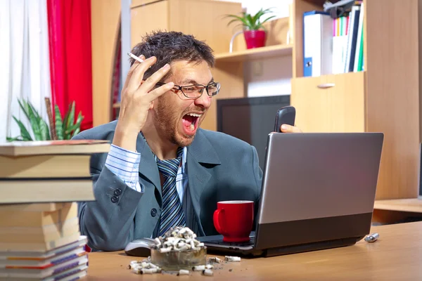 Homem de negócios irritado — Fotografia de Stock