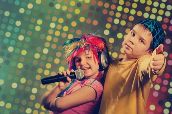 Vintage disco niños — Foto de Stock