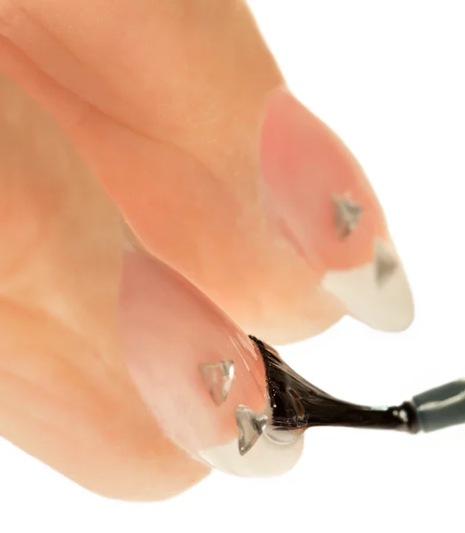 Creating womans nails — Stock Photo, Image