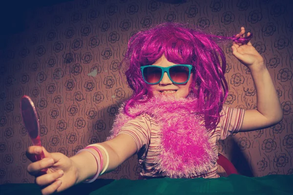 Vintage little girl — Stock Photo, Image