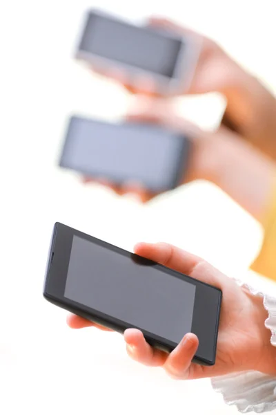 Mobile smart phone in hand — Stock Photo, Image