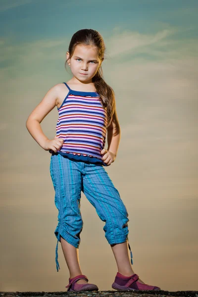 Little Girl Posing in the Camera — Stock Photo, Image