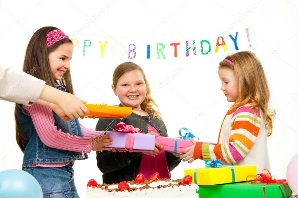 Group of children at birthday party