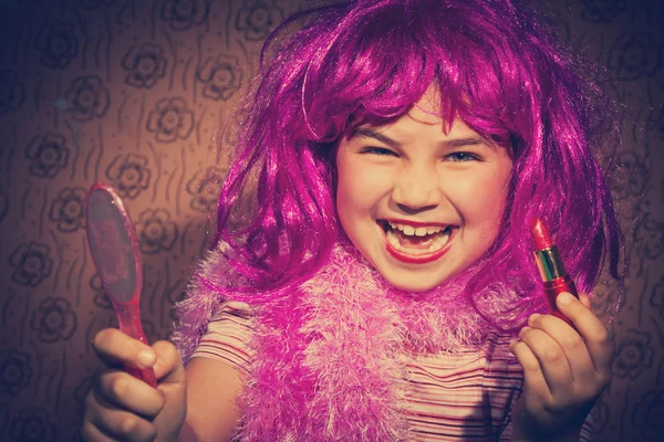 Vintage little girl — Stock Photo, Image