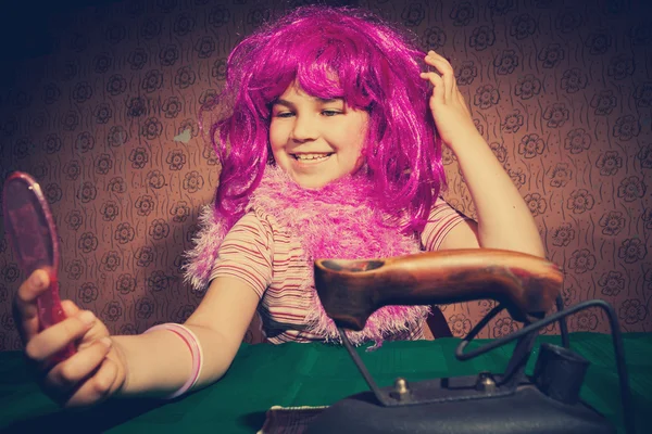 Vintage little girl — Stock Photo, Image