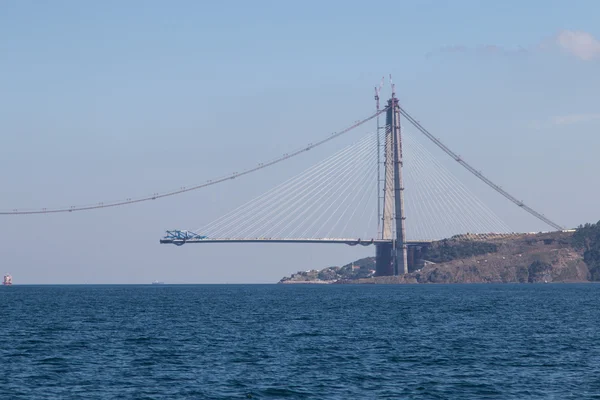 Construction of Yavuz Sultan Selim Bridge — Stock Photo, Image