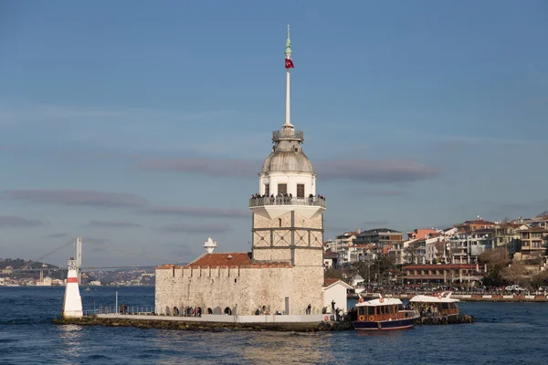 Maidens Tower in Bosphorus Strait, Istanbul City, Turkey — Stock Photo, Image