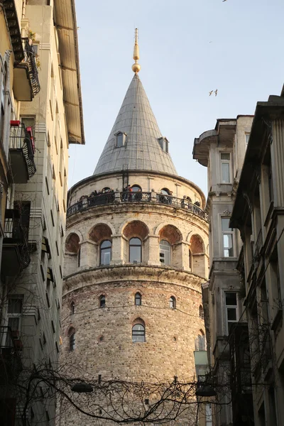 Башня Галата в Бейоглу, Стамбул, Турция — стоковое фото