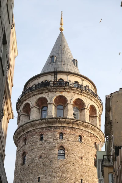 Galata Tower in Beyoglu, Istanbul City, Turkey — Stock Photo, Image