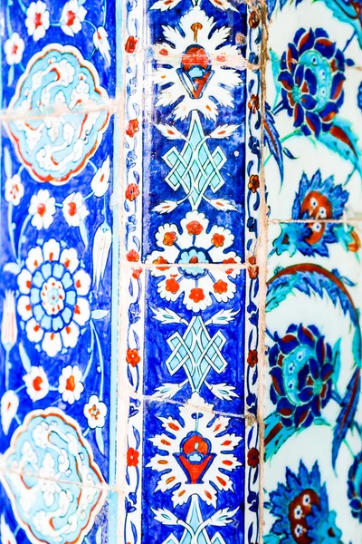 Turecká modré dlaždice — Stock fotografie