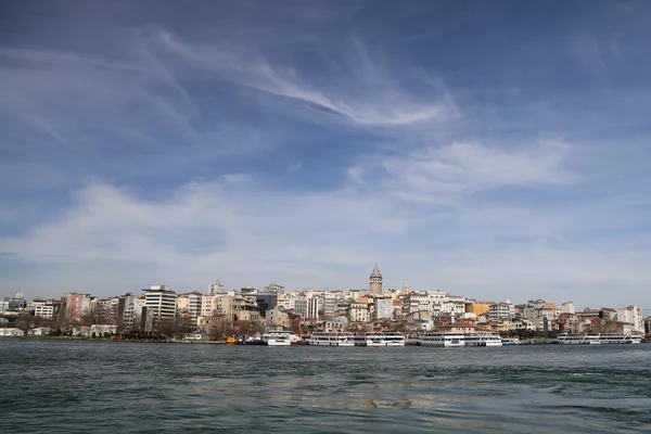 Karakoy and Galata Tower in Istanbul City — Stock Photo, Image