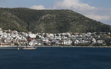 Türkiye 'nin Ege kıyısındaki Bodrum Kasabası
