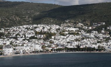 Türkiye 'nin Ege kıyısındaki Bodrum Kasabası