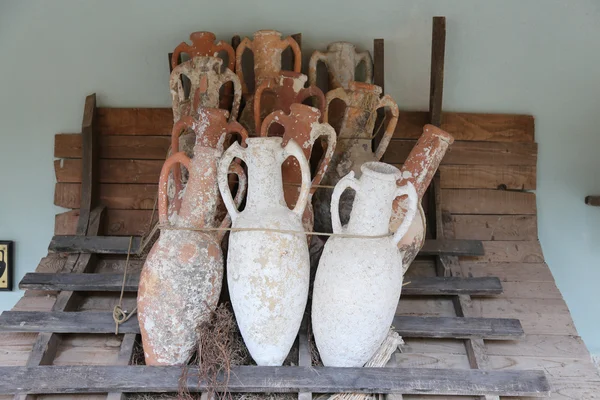 Amphoras em Castelo de Bodrum — Fotografia de Stock