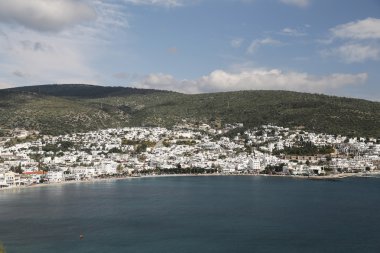 Türkiye 'nin Ege kıyısındaki Bodrum Kasabası