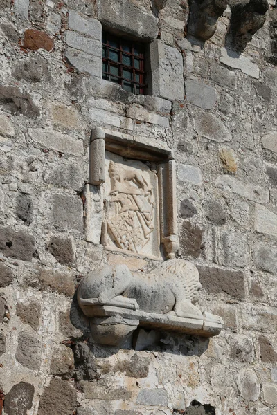 Символы рыцаря в Бодрумском замке — стоковое фото