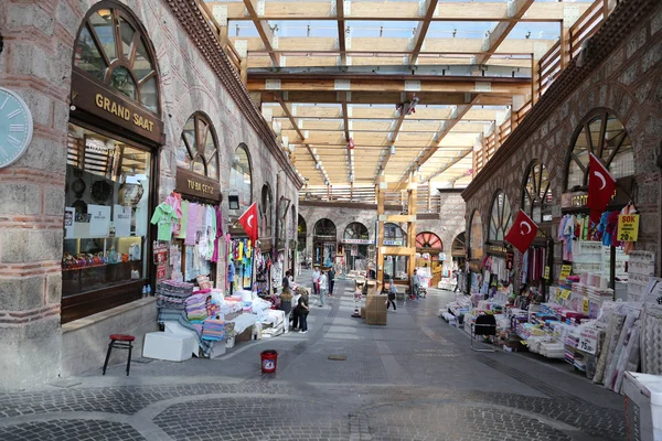 Bazar Havlucular en Kapalicarsi en Bursa City, Turquía — Foto de Stock