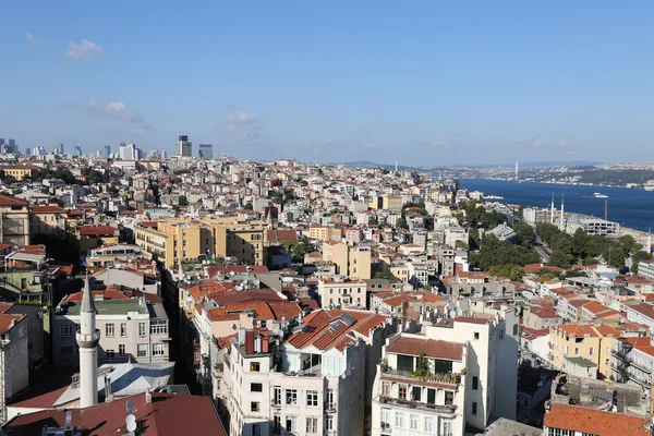 Galata und Karakoy Bezirk in Istanbul — Stockfoto