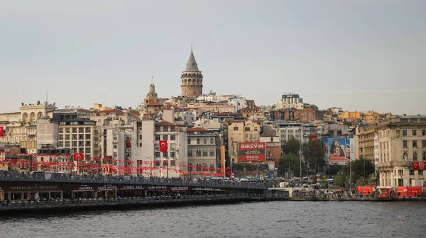 Istanbul Turquie Octobre 2020 Pont Galata Tour Galata Istanbul — Photo