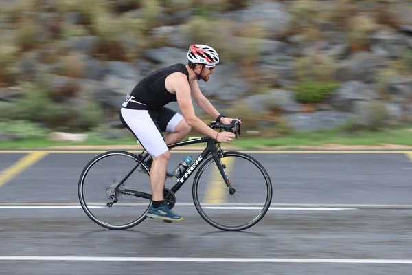 Istanbul Turquía Octubre 2020 Atleta Indefinido Compitiendo Componente Ciclista Del —  Fotos de Stock