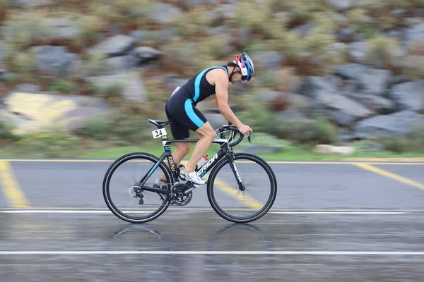 Istanbul Turquia Outubro 2020 Atleta Indefinido Competindo Componente Ciclismo Triatlo — Fotografia de Stock