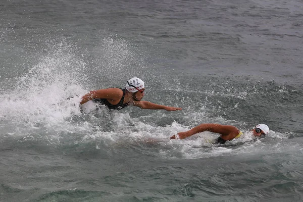 Istanbul Turkey October 2020 Undefined Athlete Competing Swimming Component Istanbul — Stock Photo, Image