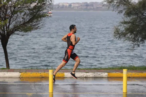 Istanbul Turquie Octobre 2020 Athlète Indéfini Compétition Dans Composante Course — Photo