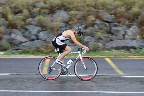 Istanbul Turquía Octubre 2020 Atleta Indefinido Compitiendo Componente Ciclista Del —  Fotos de Stock