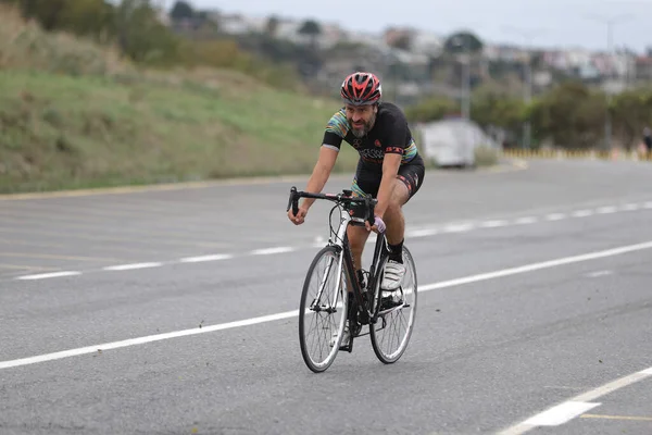 Istanbul Türkei Oktober 2020 Unbekannter Athlet Nimmt Radsport Teil Des — Stockfoto
