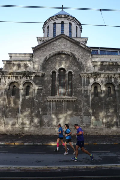 Istanbul Turquie Novembre 2020 Athlètes Marathon Istanbul Qui Comprend Deux — Photo