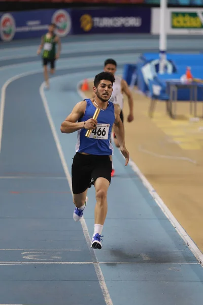 Istanbul Turkey February 2021 Undefined Athlete Running 4X400 Metres Relay — ストック写真