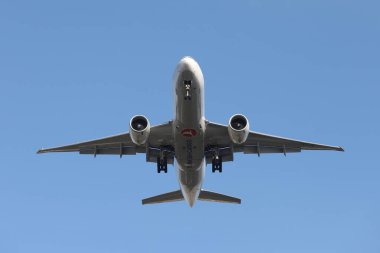 ISTANBUL, TURKEY - 31 Ocak 2021: Türk Havayolları Kargo Boeing 777-FF2 (CN 60404) İstanbul Atatürk Havalimanı 'na indi.