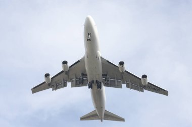 ISTANBUL, TURKEY - HAZİRAN 07, 2021: ACT Havayolları Boeing 747-481BDSF (CN 25641) İstanbul Atatürk Havalimanı 'na indi.