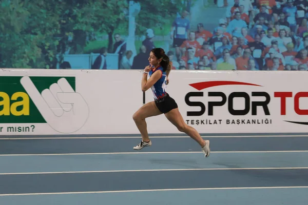 Istanbul Turquía Febrero 2021 Atleta Indefinido Corriendo Durante Copa Federación —  Fotos de Stock