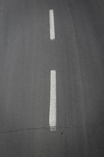 Empty Asphalt Road White Road Line — Stock Photo, Image