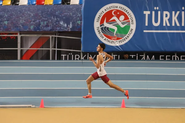 Istanbul Turquía Febrero 2021 Atleta Indefinido Corriendo Durante Las Competiciones —  Fotos de Stock