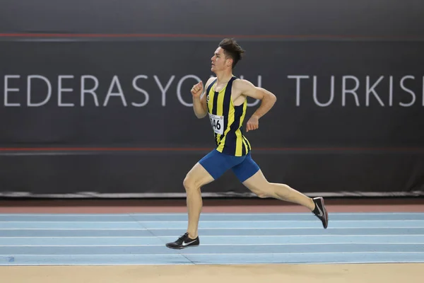 Istanbul Turquia Fevereiro 2021 Atleta Indefinido Correndo Durante Federação Atlética — Fotografia de Stock