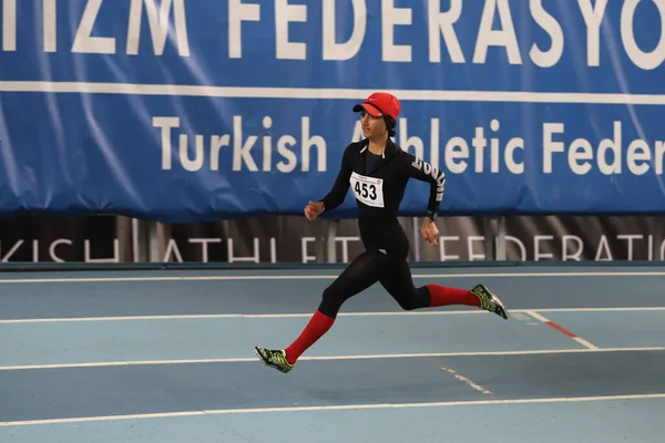 Istanbul Turkey Februari 2021 Ongedefinieerde Atleet Tijdens Olympische Drempelwedstrijden Van — Stockfoto