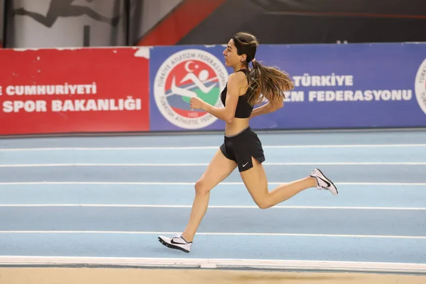 Istanbul Turquía Febrero 2021 Atleta Indefinido Corriendo Durante Las Competiciones —  Fotos de Stock
