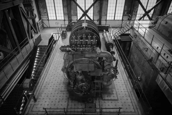 Old Engine Old Power Plant — Stock Photo, Image