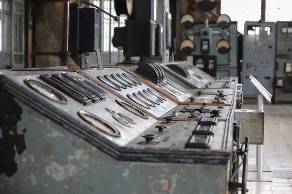 Control Panel Old Power Plant — Stock Photo, Image