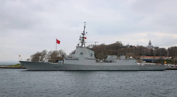 Istanbul Turchia Aprile 2021 Fregata Della Marina Spagnola Mendez Nunez — Foto Stock